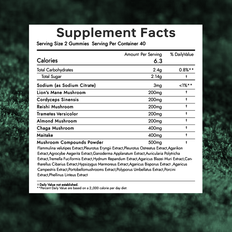 Biodepot 24-in-1 Mushroom Gummies for Immunity & Brain Focus