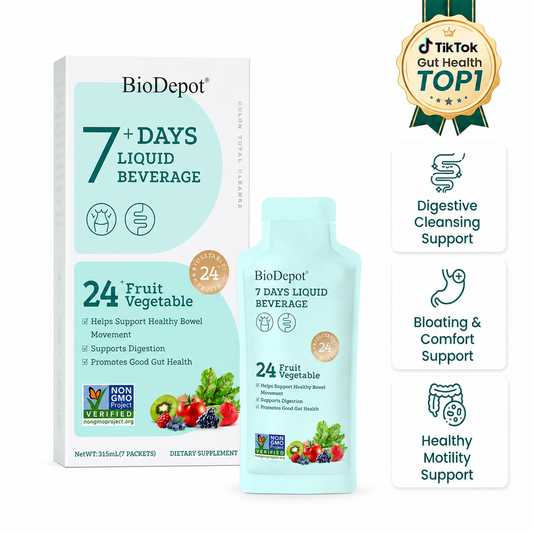 Biodepot 7-Day Liquid Intestinal Cleanse: Free of laxatives, it offers gentle detoxification, promotes elimination, and relieves bloating—helping you achieve a flatter midsection and boost your metabolism.