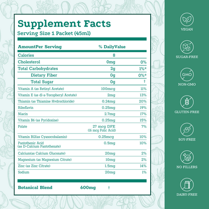 7 Day Clean 24-Fruit & Vegetable Complex Liquid Probiotic Drink - High Absorption Formula for Energy Boost, Immune Support, Gut Health, Gut Flora Improvement & Cellular Health