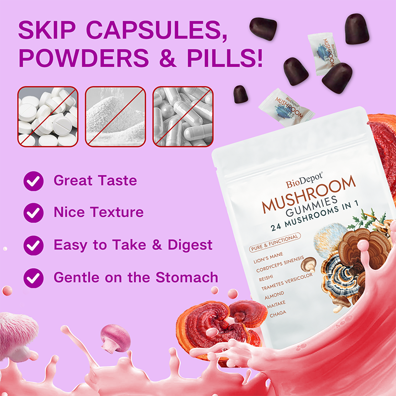 Mushroom Gummies for Women – Dopamine Boost, Mood Support & Vaginal Health – pH Balance, Body Odor Control & Sleep Aid – Vegan Fruiting-Body Blend with Lion’s Mane, Reishi & Cordyceps