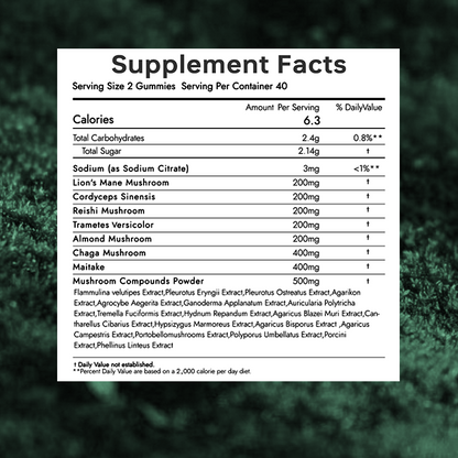 Biodepot 24-in-1 Mushroom Gummies for Immunity & Brain Focus
